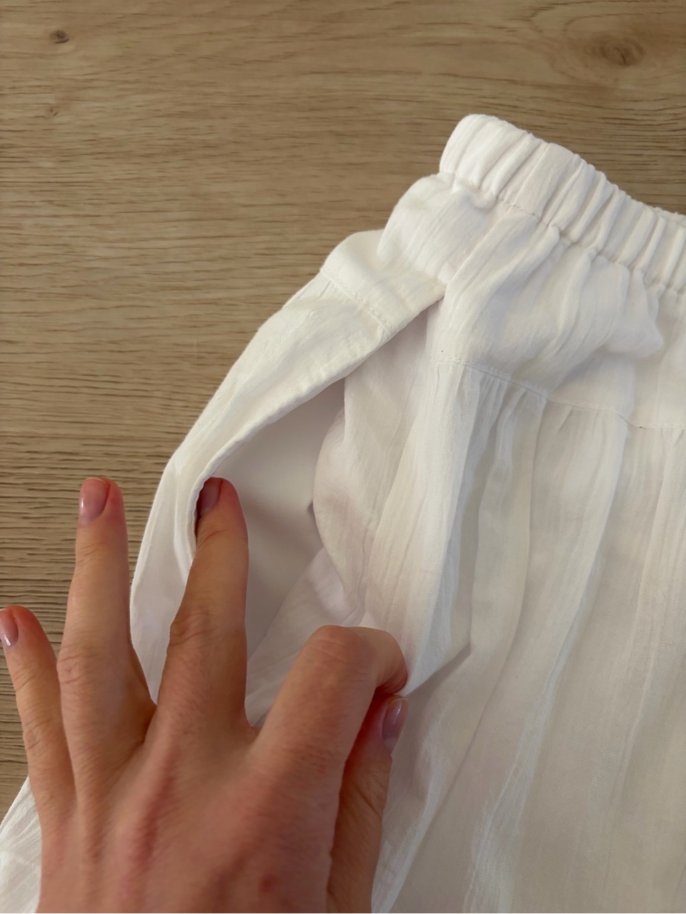 Uniqlo Gauzy White Cotton Tiered Maxi Skirt - Picture 3 of 6